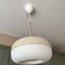 Modern cream and frosted glass pendant light/lamp Ikea Image 3