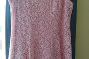 Peach Dress lacy overlay wedding communion