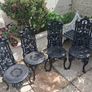 cast iron garden chairs Image 2