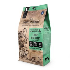 Country of Animals TURKEY WITH RABBIT dry dog food 2kg (kibble 0,5cm)