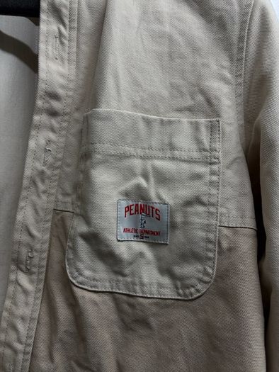 Zara x Peanuts Mens Cream Denim Jacket Limited Edition Style