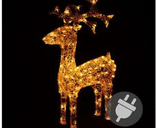 Indoor/Outdoor Reindeer Stag Doe Baby With Warm White LED Light