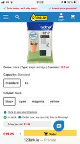 Brother label maker refill lc3217 bk