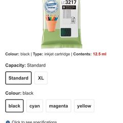 Brother label maker refill lc3217 bk