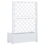 Garden Planter with Trellis 100x43x142 cm PP White Image 7