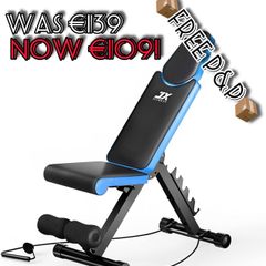 NEW SALE | Adjustable Weight Bench Home Training Gym Weight Lifting Sit Up Ab Bench Flat Incline Decline Multiuse Exercise Workout Bench