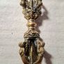 Brass bell metal vajra dorje thunderbolt Buddhist Tibetan prayer meditation device 11cm 4.5in Image 3