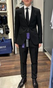 Marco Cappelli two pieces black slim fit suit