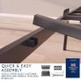 King Size Bed Frame Metal 150x200 with Storage 35cm Image 4