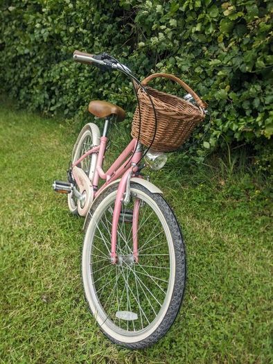 Girls pink Vintage Pro Bike with basket