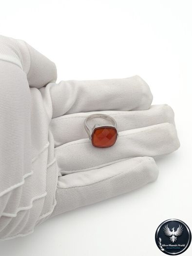 Vintage Carnelian 925 Sterling Silver Ring