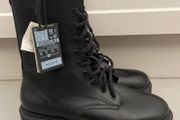 Women's high ankle boots Massimo Dutti Boots Chunky platform sole black leather size 5 Brand new