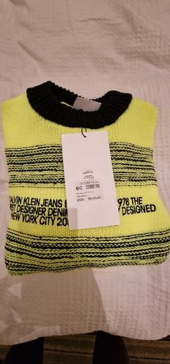 Ckj Striped Jumper/knitwear. Made In Italy