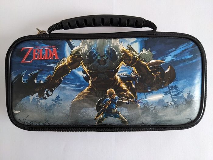 Zelda: Tears of the Kingdom OLED Nintendo Switch Console CIB + Official Breath of the Wild Switch Case + Mario Kart 8 Deluxe