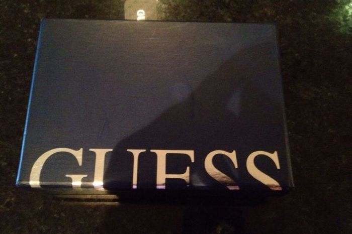 Pink guess wallet