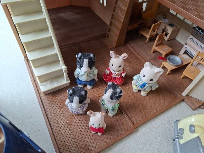 Sylvanian family dolls house and cars