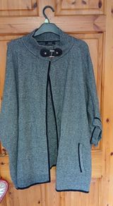 Grey and black Parfois cape one size