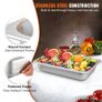 6 Pack Full Size Steam Table Pans - 13L Capacity - Stainless Steel - Deep Design 20.9 x 12.8 x 3.9 Inch Image 3
