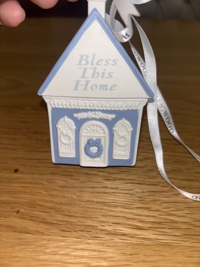 Wedgwood Christmas Tree "Bless This Home" Ornament