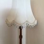 Vintage tall wooden floor lamp with shade Image 2