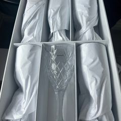 Galway Crystal wine glasses x 6 - brand new / never used (in box)