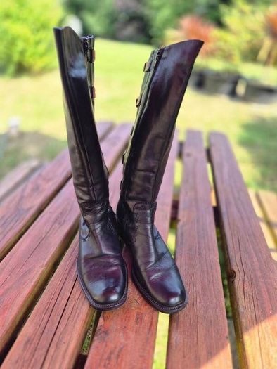 Roby and Pier Italian Leather Boots, Size UK4, EU37 - Wide Fit, AV
