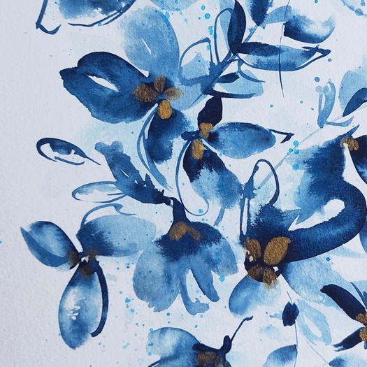 Original Watercolour Floral Painting