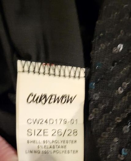 CurveWow black sequin dress, Size 26-28, BNWT