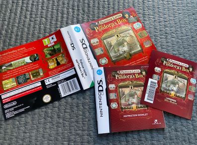 Prof. Layton & Pandora's Box (Nintendo DS Manual, Cover &.Club points - No game)