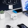3M Cube Extension Lead with USB, 4 Way (13A/3250W) Plug Extension Socket with 3 USB A & 1 USB C, Child Safety Extension Cord,Black Cube Power Strip for Home Desk Office Image 2