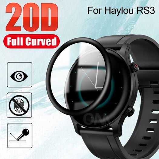 20D Curved Edge Full Protective Film Cover For Xiaomi Youpin Haylou RS3 LS04 Screen Protector Smart Watch Accessories Not Glass