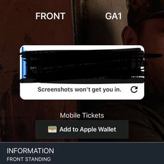 3 x Luke Combs Saturday night front standing tickets