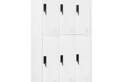 Locker Cabinet White 90x45x180 cm Steel