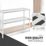 3 Tier Natural Bamboo Shoe Rack Easy Assembly & Strong Design Shelf Organiser Ideal for Bedroom,Bathroom,Hallway & Small Spaces Large Capacity Up to 12 Pairs of Shoes(55x70x25cm) Image 5
