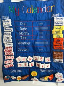 Velcro calendar
