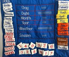 Velcro calendar
