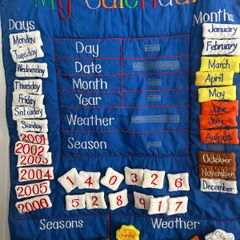 Velcro calendar