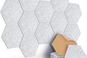 12 Packs Self-Adhesive Acoustic Absorption Panels, High Density 12" X 10" X 0.4" Soundproof Acoustic Panel, Hexagon Sound Absorbing Panels for Recording Studio &amp; Home &amp; Offices (FREE SHIPPING)