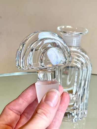 Vintage Italian Lead Crystal Decanter Bottle, Cristalli Puthod