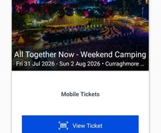 Weekend Camping All Together Now Ticket
