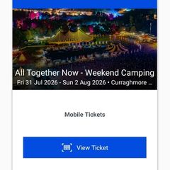 Weekend Camping All Together Now Ticket