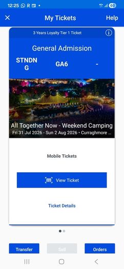 Weekend Camping All Together Now Ticket