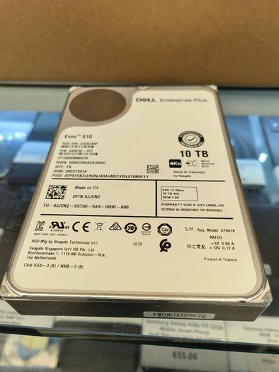 Dell Exos X10 10tb 3.5" Sas Hdd 7200 Rpm St10000nm0276 (tested Health 100%) P/n: 2aa232-157