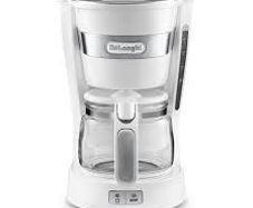 Delonghi Drip Coffee Maker in White Red or Black