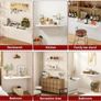 Wall Mounted Folding Table, Floating Wall Desk for Small Spaces, Fold Down Laundry Shelf with Heavy-Duty Brackets Image 4