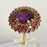 African Amethyst Rhodolite Garnet Ring Image 7