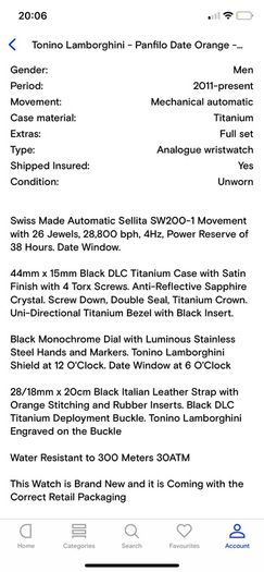 Lamborghini watch