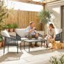 Garden furniture set 4-piece Polyrattan lounge set Image 3