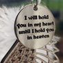 Memorial Angel Wing.  I will Hold You in My Heart Till I Hold You in Heaven. Hand made Free Postage Image 2