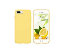 Liquid Silicone Case For iPhone 8 Plus / 7 Plus Luxury Thin Soft Phone Cover New Yellow - FHT08IP8PLK